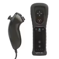 Manette de jeu Nunchuck sans fil pour Wiies/Wiies U avec fonction Motion Plus intégrée
