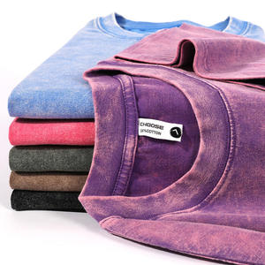 T-shirt Unisexe Homme Oversize en Coton Lourd 100% Personnalisé, Lavage Acide Effet Vieilli, Imprimé Court Tricoté - Product Image 2