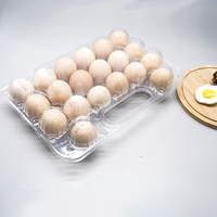 Vente en gros de barquettes à œufs en plastique transparent CPET légères, boîtes de rangement sécurisées pour œufs, emballage blister pour élevages de poulets