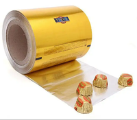 Pellicule d'aluminium avec revêtement coloré, papier d'emballage pour chocolat, épaisseur 30 microns, 8011