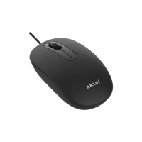 AIKUN KM803 mini souris optique 3D filaire pour bureau, câble USB, roue en caoutchouc, Plug and Play