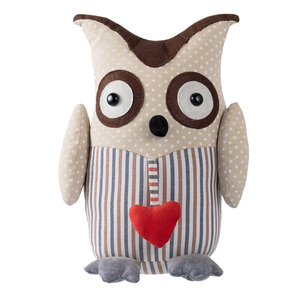 Fermaporta Decorativo a Forma di Gufo in Morbido Cotone Peluche con Motivo a Stelle, Personalizzabile, per Arredamento Casa - Product Image 4