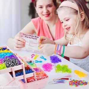 Kit de 15000+ élastiques pour métier à tisser en 32 couleurs, kit de fabrication de bracelets d'amitié DIY pour enfants, cadeaux pour filles, kit de démarrage pour métier à tisser - Product Image 6