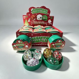 Juguete Sensorial Antiestrés Personalizado Kawaii de Navidad, Tipo Dumpling, de TPR, Relleno de Pectina, para Apretar, Venta al por Mayor - Product Image 3