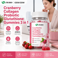 OEM ODM Private Label Cranberry Collageen Glutathion Probiotica Gummies 4-in-1 Fruit smaak Dagelijkse Voedingssupplement