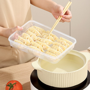 Boîte de rangement pour raviolis, boîte alimentaire transparente hermétique pour cuisine, réfrigérateur, congélateur, grande capacité, 1 paquet, 2 paquets, 3 paquets - Product Image 4