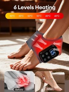 Attelle chauffante pour cheville, enveloppement électrique pour cheville avec massage par vibration et thérapie thermique pour le pied et la cheville - Product Image 2