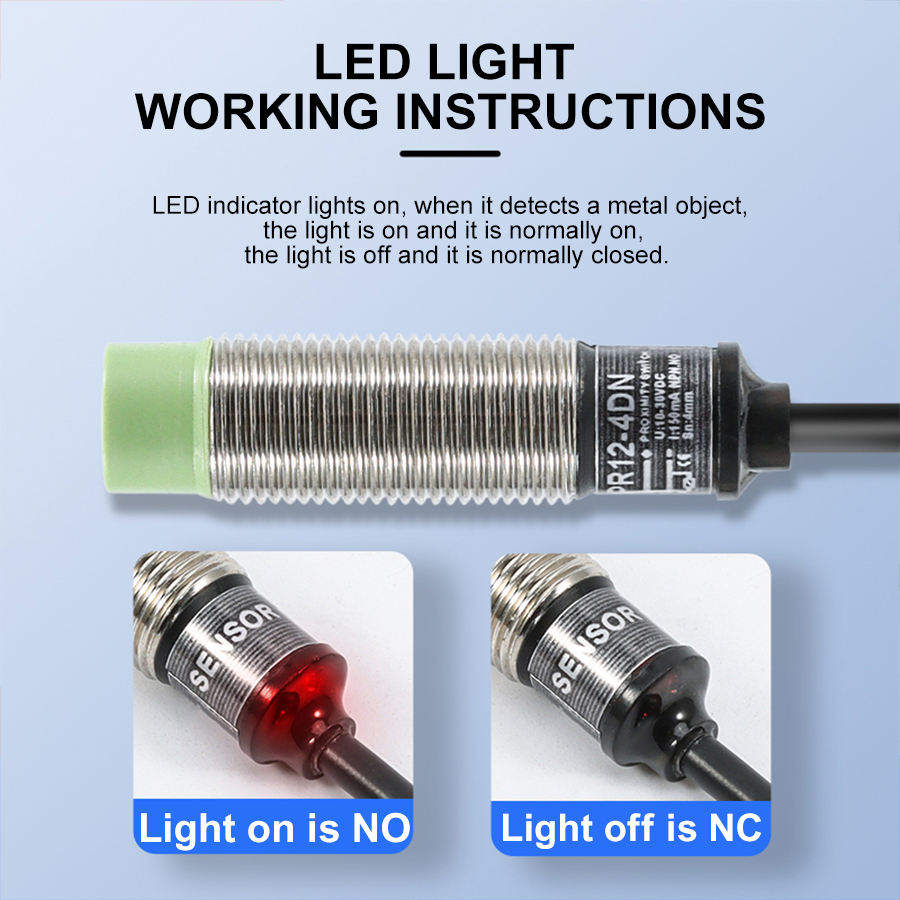 KANE PR18 M18 Flush DC NPN PNP NO NC M8 M12 M30 1-15mm Detection Distance Three-wire Metal Inductive Proximity Sensor Switches