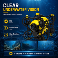 Système de robot de sauvetage et de recherche sous-marine d'urgence à déploiement rapide, Submarino ROV, profondeur de plongée maximale de 300 m, vitesse de 2 m/s, caméra 1080p, 1500