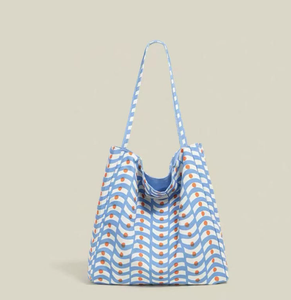 Women's casual checkered <b>canvas</b> <b>handbag</b>, casual checkered shoulder bag, daily shopping multi-purpose shopping bag - Product Image 2