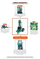 Machine de forage de puits profonds électrique 3 kW, mini-foreuse portative manuelle avec une profondeur de forage maximale de 150 m pour les puits d'eau
