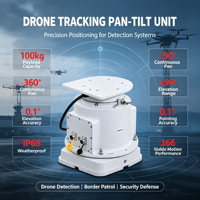 Plateau tournant robuste PTU (Pan-Tilt Unit) de 50 kg, 80 kg, 100 kg pour positionneur d'antenne
