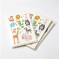 Autocollants d'animaux de dessin animé écologiques résistants aux rayons du soleil, feuille d'autocollants en vinyle mat imperméable, pour enfants, bricolage, artisanat, carnet décoratif