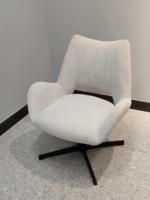 ST-8893 ergonomique chaise de bureau à domicile pivotant tissu siège hauteur réglable Design de luxe moderne Base en métal stable pour l'étude de travail