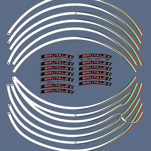 Adesivi per Moto Labelbike MV AGUSTA BRUTALE Compatibili con Cerchi da 17 Pollici Made in Italy - Product Image 1
