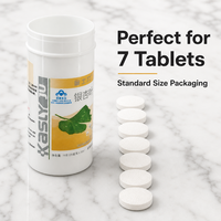Tube en plastique pour comprimés effervescents, capacité de 7 comprimés, blanc, en PP, flacon pour pilules de vitamines, conteneur pour bonbons avec bouchon à clapet, étiquette personnalisée