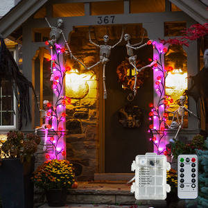 Led Ivy String Bat Spider Pumpkin Maple Leaf Pumpkin String Light para Halloween Party Holiday - Product Image 5
