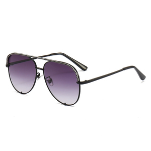 New Coming Wholesale pilot clear Stone Unisex Women <b>Sunglasses</b> <b>with</b> Metal Frame Custom Logo UV400 Protection 6 Colors - Product Image 5