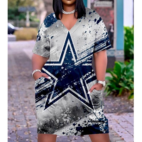 Летнее свободное платье средней длины с коротким рукавом и принтом по индивидуальному заказу 2022, женская повседневная одежда с принтом логотипа футбольной команды, платья