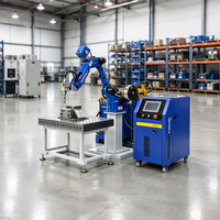 Station de soudage laser robotisée à 6 axes automatique pour l'aluminium, l'acier inoxydable et la tôlerie automobile
