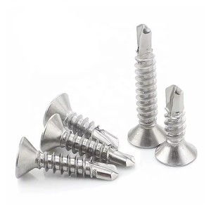 Galvanized Carbon Steel GR5 <b>Self</b> <b>Drilling</b> <b>Screws</b> M3.5 16mm Flat Head Standard Thread Metric Fasteners for <b>Metal</b> Sheet - Product Image 3