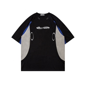 特色复古运动足球服休闲图案定制足球服定制标志网眼t恤 - Product Image 4