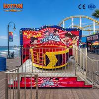 Tagada compact 8 places à vendre avec sièges colorés, manège disco pour parc d'attractions extérieur