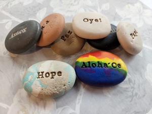 Regalo Personalizado de Piedra de Bolsillo con <span class=keywords><strong>Palabra</strong></span> Personalizada para Retención de Clientes - Product Image 1