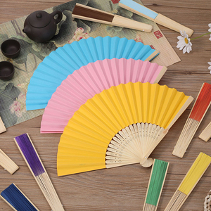 Éventails en papier portables de 8,3 pouces, éventails pliables en bambou pour la décoration de mariage, les fêtes en plein air, les cadeaux et la décoration DIY, la danse - Product Image 4
