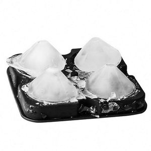 Moule à glaçons en silicone en forme de diamant à 4 compartiments, idéal pour les glaçons et les cubes de fruits – Nouveauté très demandée - Product Image 3