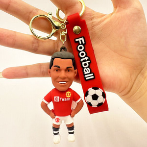 Porte-clés en PVC pour joueur de football Messi Ronaldo, porte-clés de star du football, jouet cadeau pour les fans, collection souvenir - Product Image 6