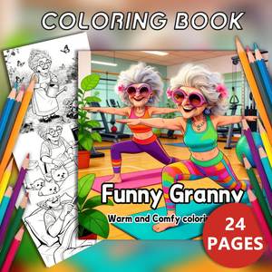 Livre de coloriage amusant pour grands-parents, relaxation pour adultes, anti-stress, art-thérapie avec thèmes de yoga, de jardin et d'animaux, cadeau |   Ligne audacieuse, couleur facile - Product Image 1