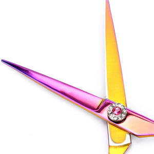 กรรไกรตัดผมด้ามจับลายมังกรหลากสี ขนาด 6 นิ้ว กรรไกรซอยผม ใช้ในร้านเสริมสวย สำหรับคนถนัดขวา ใบมีดสแตนเลส - Product Image 3