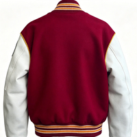 Veste de travail tendance personnalisée OEM ODM pour hommes, vestes en cuir d'hiver, veste de travail épaisse pour hommes, veste de baseball unie