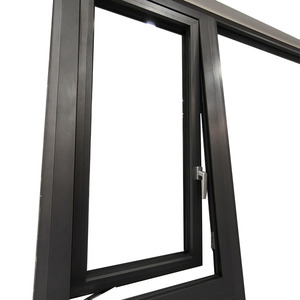 Fenêtres en aluminium insonorisées à double vitrage à isolation thermique pour économiser de l'énergie fenêtres minimalistes inclinables et tournantes en cas d'ouragan - Product Image 6