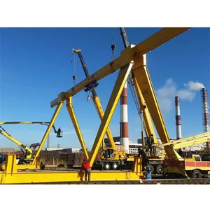 Grúa de pórtico con Control remoto inalámbrico, 10 toneladas, 20 toneladas, 30 toneladas, para elevación de postes de hormigón
