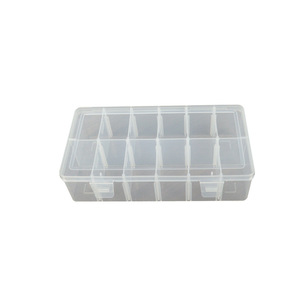 Transparent Plastic <b>Storage</b> <b>Box</b> 12 Compartments With Lid For <b>Small</b> Parts Fishing Tackle Desktop Organizer H Size 22.1x11.2x5.6cm - Product Image 5