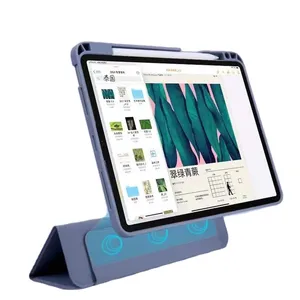 2合1磁分离可拆卸iPad对开盒，适用于带手写笔座10.2 10.9 11 12.9专业封面迷你6的平板电脑