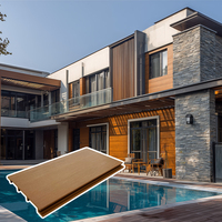 Panneaux muraux WPC pour l'extérieur et l'intérieur, pour la villa et le revêtement des chambres, insonorisés, panneaux 3D de style européen