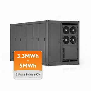 Batterie lithium-ion personnalisée 1MWh 2MWh 3MWh 4MWh 5MWh à refroidissement liquide par air 3.2V/314Ah, conteneur de stockage d'énergie pour ferme - Product Image 1