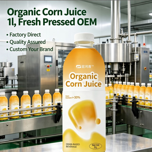 Nihewan Organic Flavored Filtered 33% Pure Corn Juice OEM ODM Bulk Box Bottle Private Label Beverage