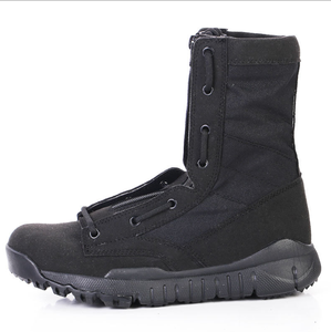 DFT0302 Kenya Black Tactical <b>Boots</b> Men High‑Top Tactical <b>Boots</b> Side Zipper Design Suede Fabric Lightweight Non‑Slip - Product Image 4