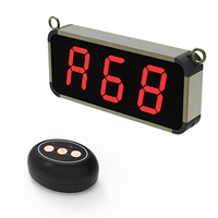 Système d'appel sans fil économique IHomePager pour file d'attente, 433,92 MHz, portée du signal 1500 m, clavier noir, écran 400x118mm, modèle Unique