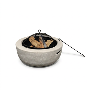 QUANGUI QG-FR-03 Modern Portable Smokeless Waterproof Weather Resistant 600mm Diameter MgO <b>Fire</b> Pit for Outdoor Wood Burning - Product Image 1
