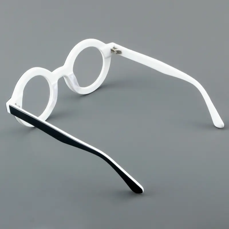 Kacamata bulat kecil klasik bingkai optik wanita gaya Jepang baru 2024 kacamata miopi Vintage mewah pria untuk Logo kustom