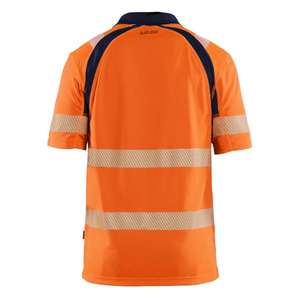 BLAKLADER - 359510135389XS Polo Hi-Vis con protección UV Naranja/Azul marino-EAN 7330509926826 ROPA DE TRABAJO DE LA HI-VIS - Product Image 2