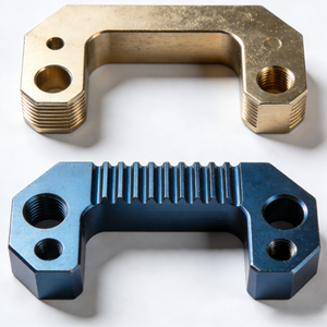 Service de fraisage CNC 5 axes sur mesure pour usine, usinage de blocs métalliques et de pièces en laiton et aluminium anodisé - Product Image 1