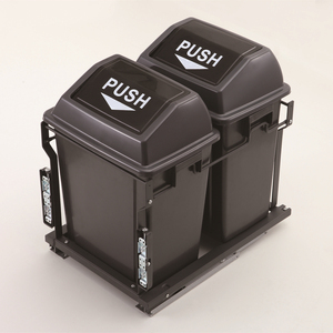 Thùng Rác Nhựa Nhà Máy Thùng Đôi Thùng Rác Kéo Ra Tủ Bếp Đồ Kim Khí Tủ Đóng Mềm Có Nắp D37238.30 - Product Image 1