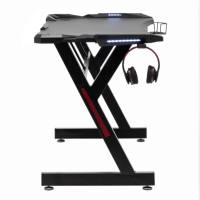 Escritorio Gamer de Gran Tamaño en Forma de Z, Estilo Racing, con Luces LED RGB, Venta al por Mayor