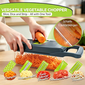 Vente en gros d'usine : Accessoires de cuisine – Hachoir manuel multifonctionnel 16 pièces en plastique PP pour légumes, oignons et <span class=keywords><strong>mandoline</strong></span> - Product Image 3